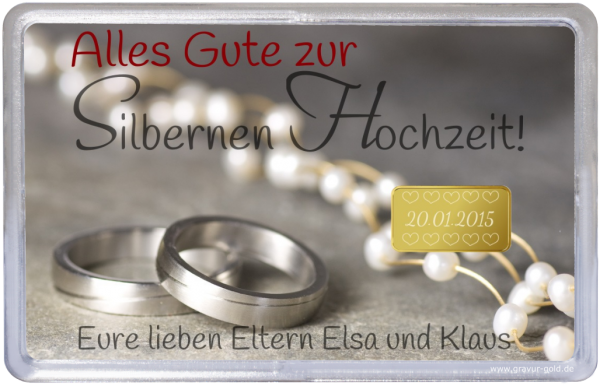 Goldbarren zur Hochzeit Eheringe