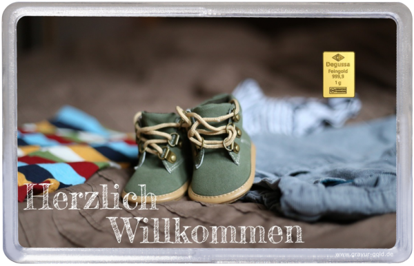 Gold Geschenk Babyschühchen 1g