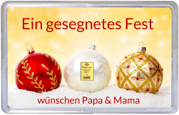 Weihnachtsgeschenk Kugeln Christbaum