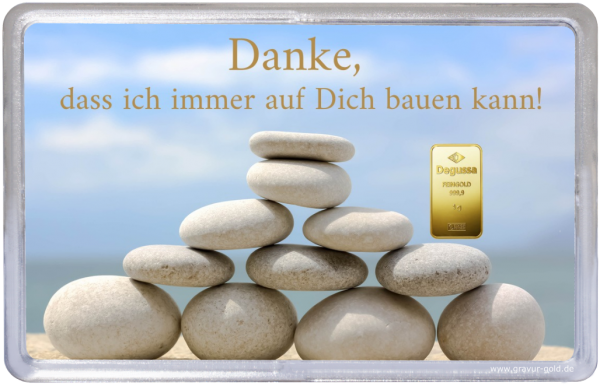 Gold Geschenk Balancierte Steine