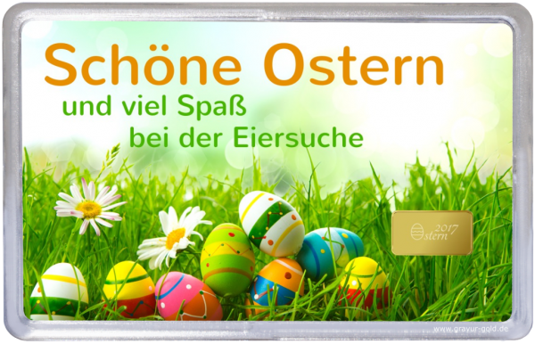 Gold Geschenk Bemalte Ostereier 1g