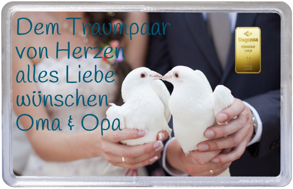 Goldbarren zur Hochzeit Geschenkbarren kreativ gestalten