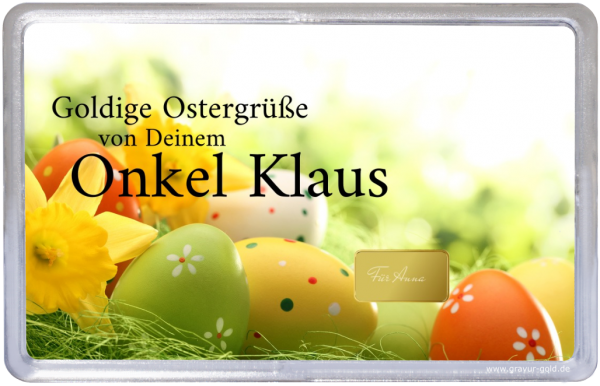 Gold Geschenk Osternest