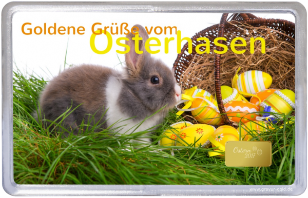 Gold Geschenk Osterhäschen 1g