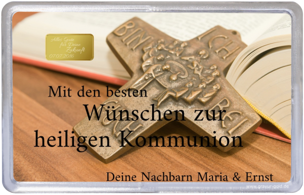 Gold Geschenk Kreuz auf Bibel