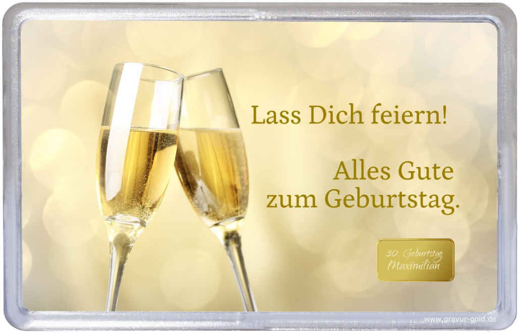 Gold zum Geburtstag Motivkarte auswählen & gestalten