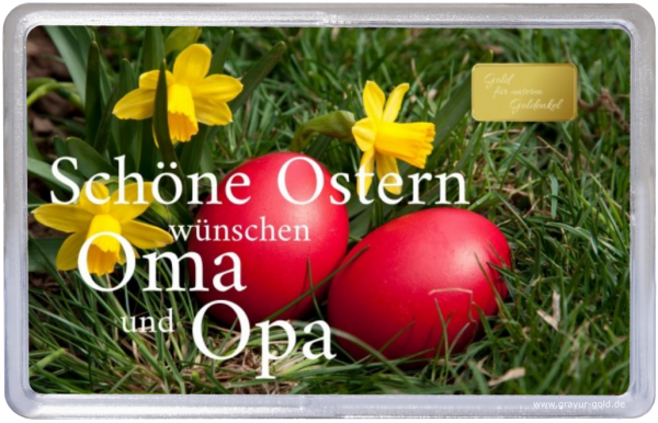 Gold Geschenk Rote Ostereier