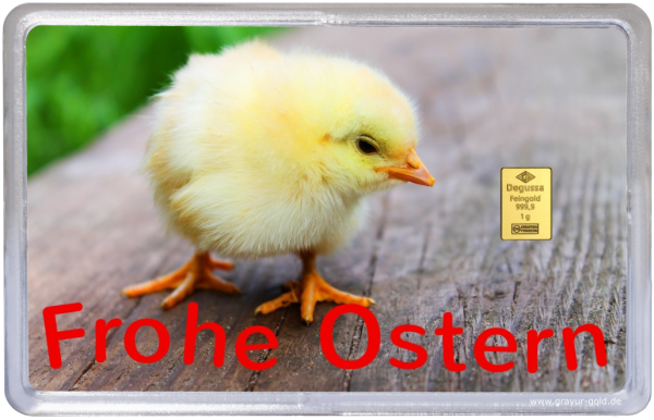 Gold Geschenk Osterküken 1g