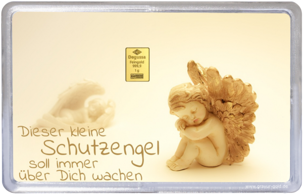 Gold Geschenk Schutzengel 1g