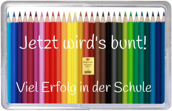 Geschenk zur Einschulung Buntstifte