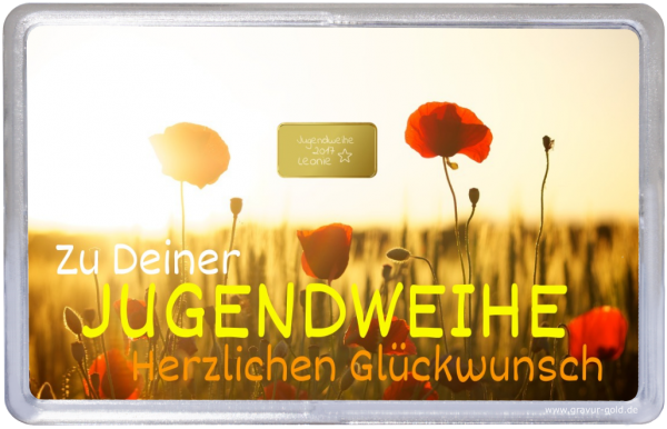 Geschenk zur Jugendweihe Mohnblume