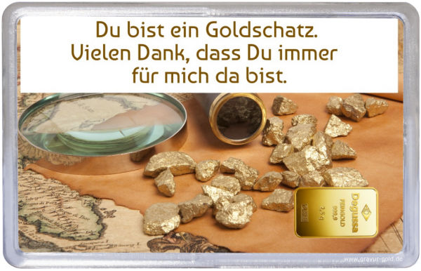 Gold Geschenk Schatzsucher